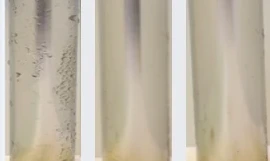 Three TripleHard® coated test pieces after acetic acid salt spray at 48, 360 and 456 hours, the surfaces still bright and intact